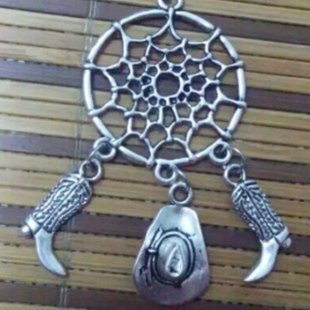 Silver Rodeo Necklace with Charms